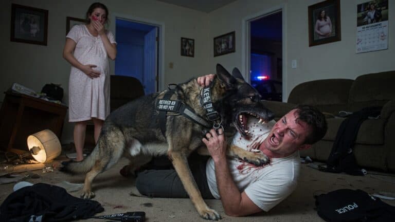 The Old K9 And The Mother Who Needed Protection.