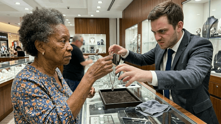 The Founder’s Necklace: The Old Necklace Touched The Glass Counter… And Its Engraved Mark Brought The Store Director…