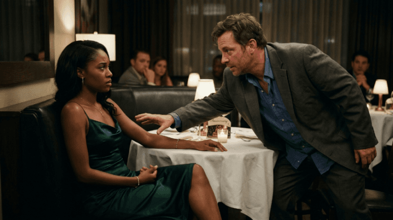 NEXT PART: An arrogant stranger grabs a woman’s arm in a crowded upscale diner — until her husband steps out of the crowd and one calm threat changes everything.